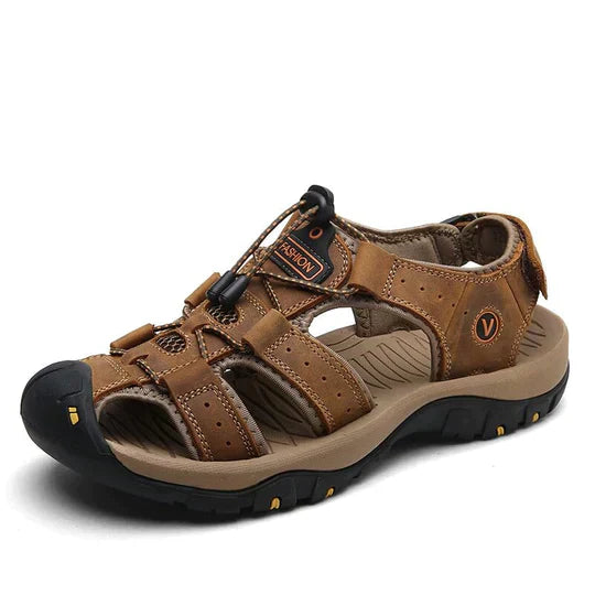 Men's summer sandals with adjustable lacing - SAINT DOR - view 4