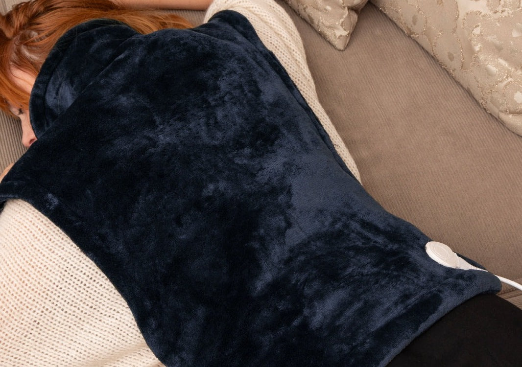 Weighted heating pad for the neck, shoulders and back with a collar and waist tie - view 4