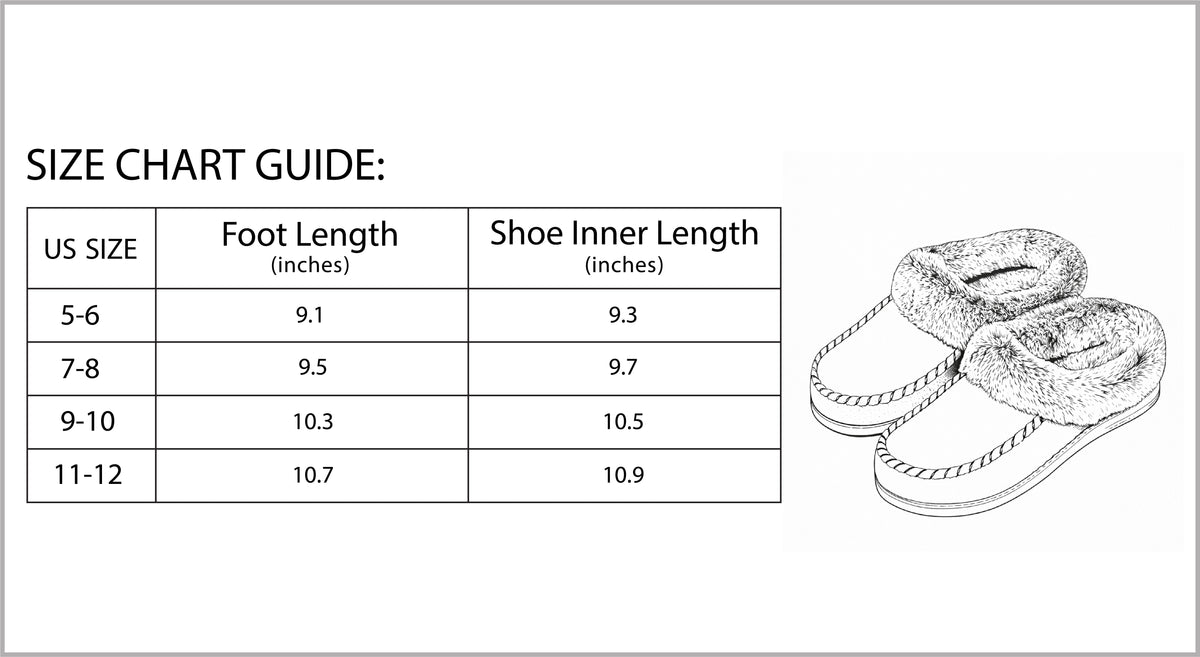 Moccasin slippers with a faux fur collar and a non-slip rubber sole