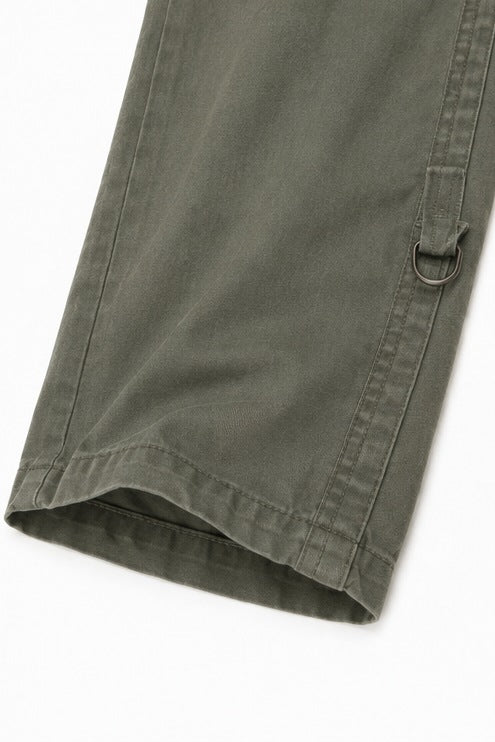 Women's vintage wide-leg cargo trousers with flap pockets and D-rings - view 6