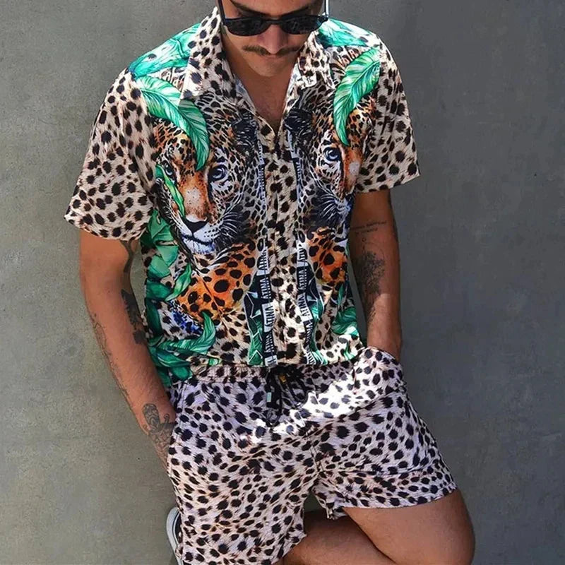 Men's Two-Piece Set - Light & Airy Summer Print - view 4